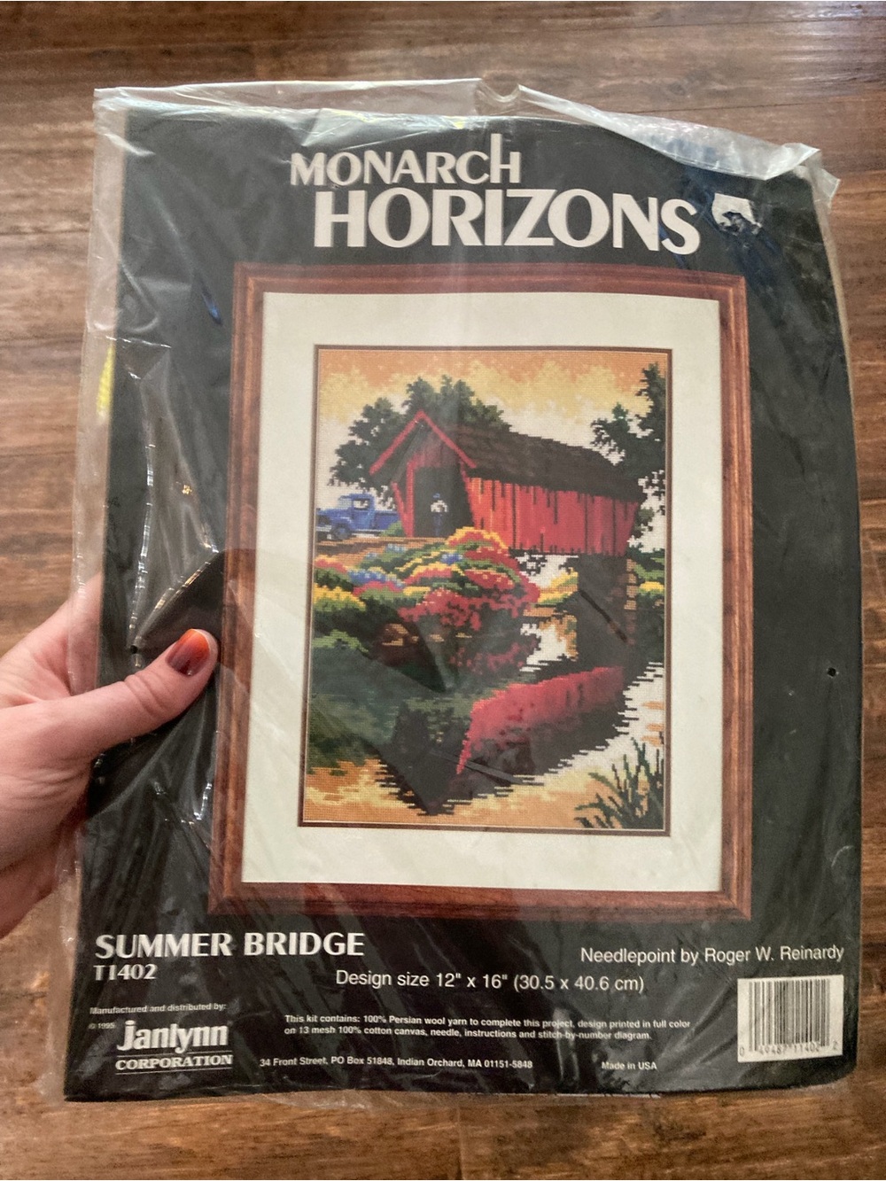 Monarch Horizons "Summer Bridge" Needlepoint Wall Art